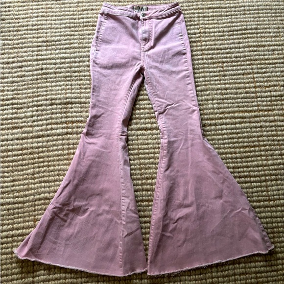 Free People just float on flare blush pink pants - Picture 1 of 3